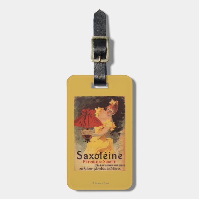 Saxoleine Lampen-Öl-Rot-Lampenschirm Gepäckanhänger (Vorderseite vertikal)
