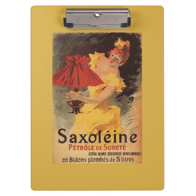 Saxoleine Lampen-Öl-Rot-Lampenschirm Klemmbrett (Vorderseite)