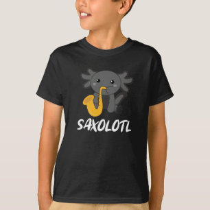 Saxolotl Plays Saxophon Musik Ein süßes Axolotl T-Shirt