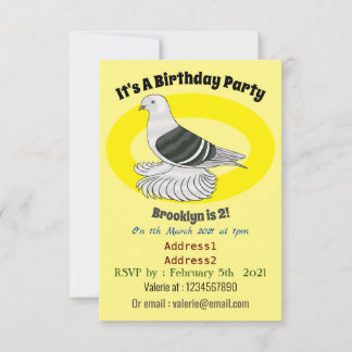 Saxon Shield Taube Cartoon Einladung