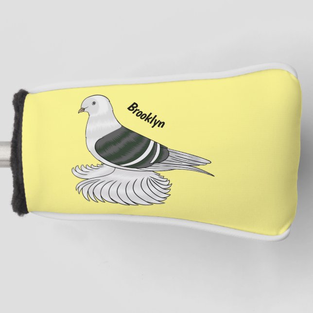 Saxon Shield Taube Cartoon Golf Headcover (Vorderseite)
