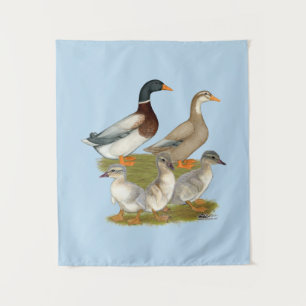 Saxony Duck Family Wandteppich