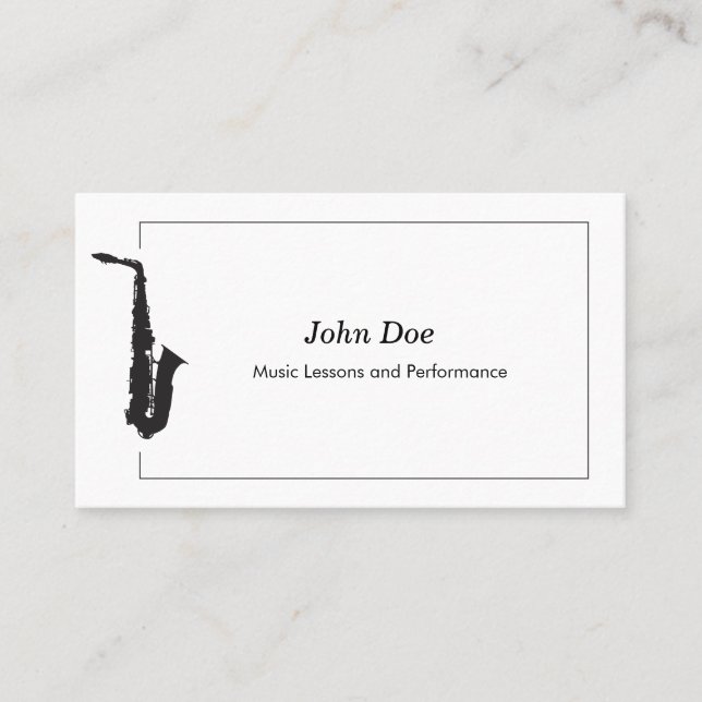 Saxophon Business Card Visitenkarte (Vorderseite)