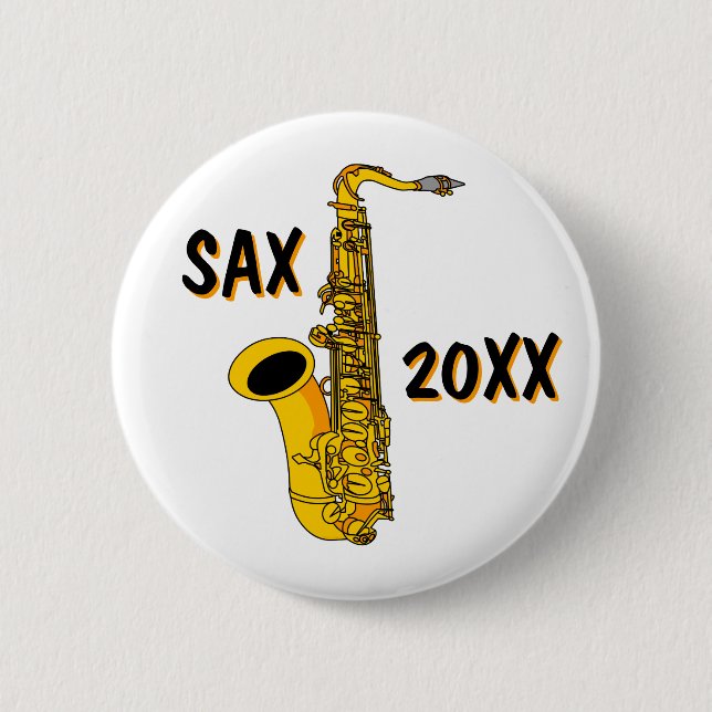 Saxophon Button (Vorderseite)