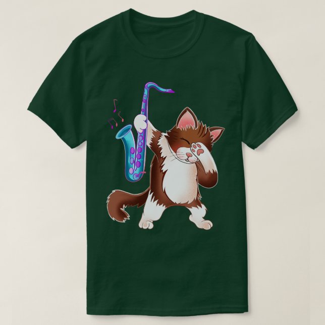 Saxophon Cat T-Shirt (Design vorne)