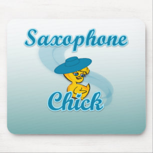 Saxophon Chick #3 Mousepad
