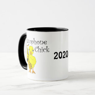 Saxophon Chick Text Tasse