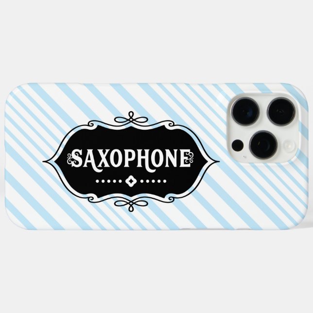 Saxophon Emblem iPhone 16 Pro Max Hülle (Rückseite (Horizontal))