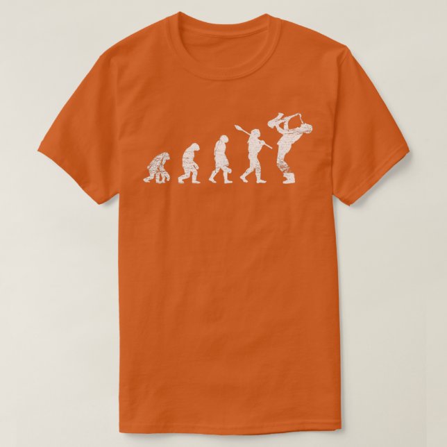 Saxophon-Evolution T-Shirt (Design vorne)