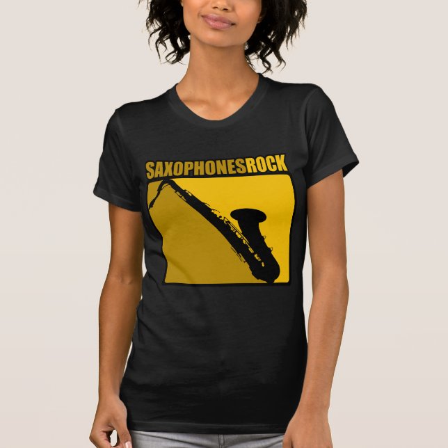 Saxophon-Felsen! T-Shirt (Vorderseite)