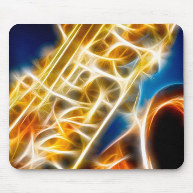 Saxophon - Fraktal Mousepad (Vorne)