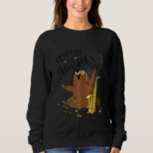 Saxophon Groundhog Day Boys Men Girl Women Saxoph Sweatshirt