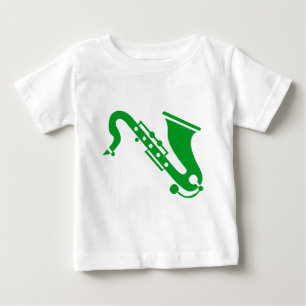 Saxophon - grün baby t-shirt