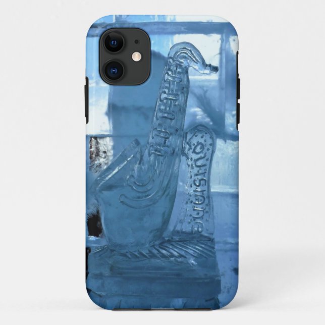 Saxophon Ice Sculpture, Quebec, Kanada Case-Mate iPhone Hülle (Rückseite)