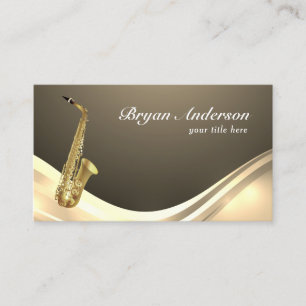 Saxophon Instrument Business Card Visitenkarte
