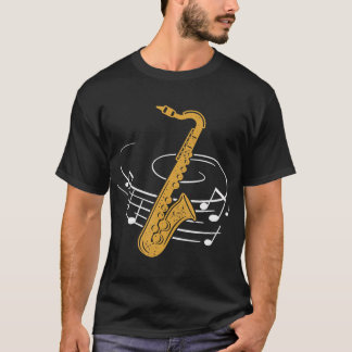 Saxophon Jazz Music Brass Instrument Saxophonist T-Shirt