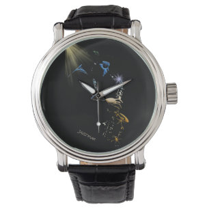 Saxophon-Jazz-Spieler-Kunst-Entwurf Armbanduhr