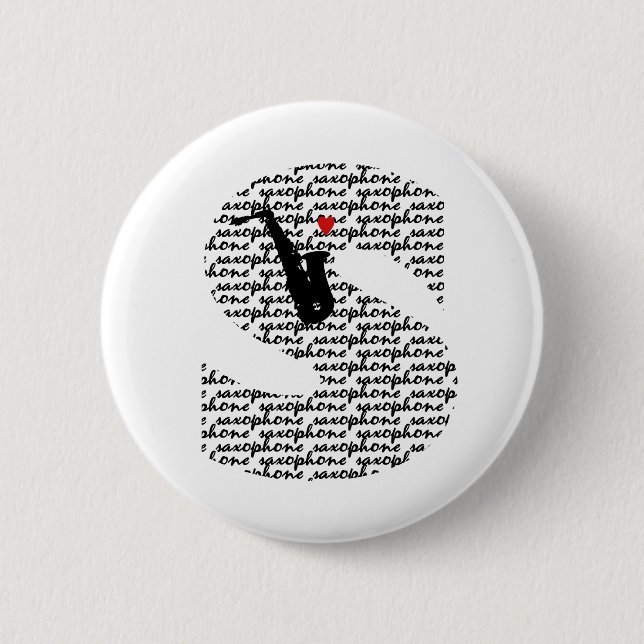 Saxophon Letter S Button (Vorderseite)
