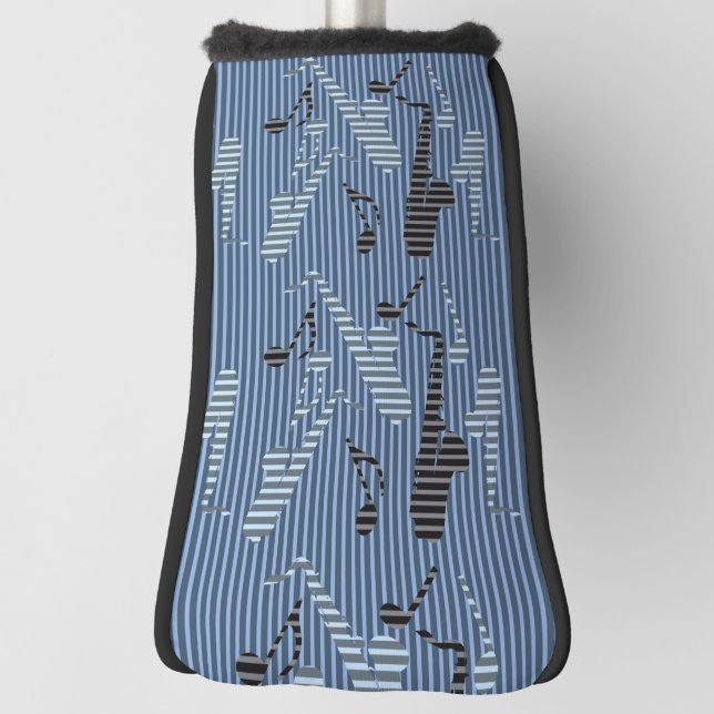 Saxophon Lines Golf Headcover (Rotieren 90)