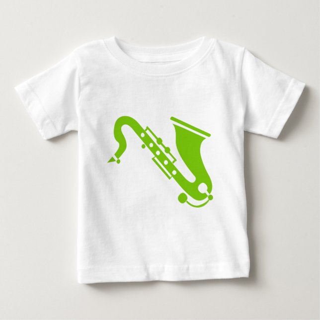 Saxophon - Martian Green Baby T-shirt (Vorderseite)