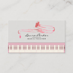 Saxophon Music Teacher Piano Keyboard Musiker Visitenkarte