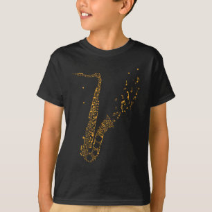 Saxophon Musical Notes Instrument Saxophonist T-Shirt