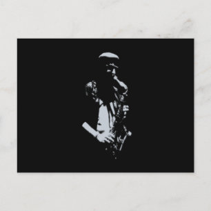 Saxophon Musician Artwork Postkarte