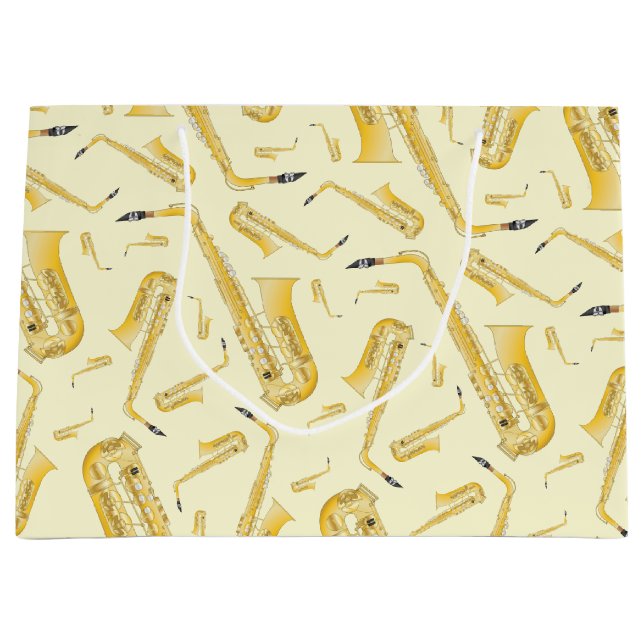 Saxophon Musician Band Lehrer Große Geschenktasche Große Geschenktüte (Vorderseite)