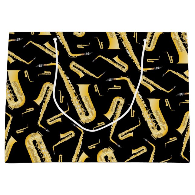 Saxophon Musician Band Lehrer Große Geschenktasche Große Geschenktüte (Vorderseite)