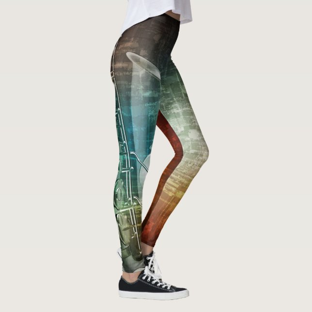 Saxophon-Musik Leggings (Rechts)
