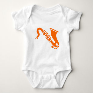 Saxophon - Orange Baby Strampler
