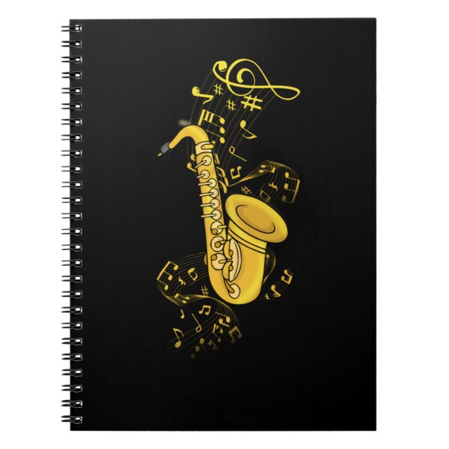 Saxophon Player Jazz Music Gift Men Big Band Notizblock (Vorderseite)