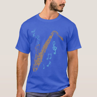 Saxophon Player Musiker Jazz Musik Kunst T-Shirt