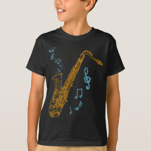 Saxophon Player Musiker Jazz Musik T-Shirt