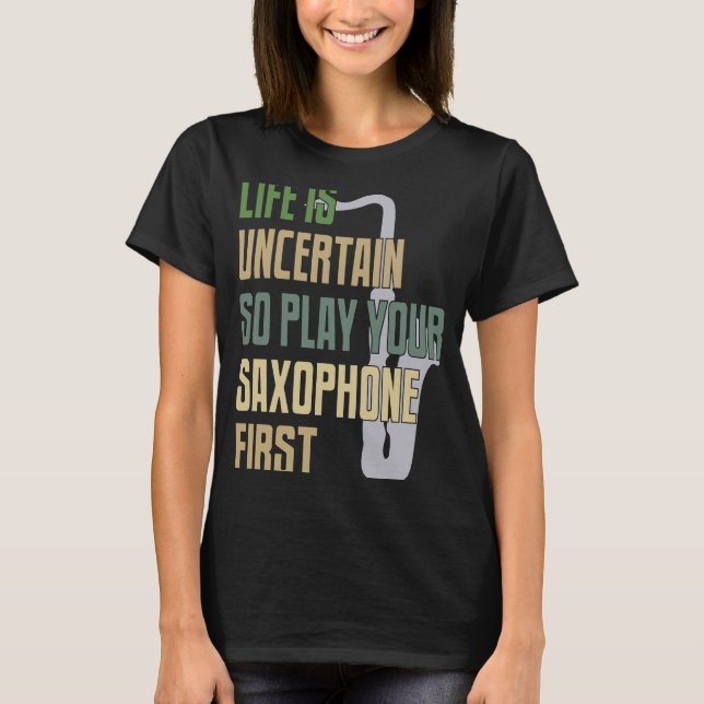Saxophon Player Retro Style T-Shirt (Vorderseite)