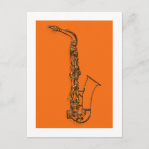Saxophon Postkarte