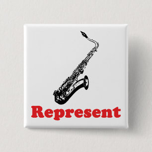 Saxophon Repräsentant Button