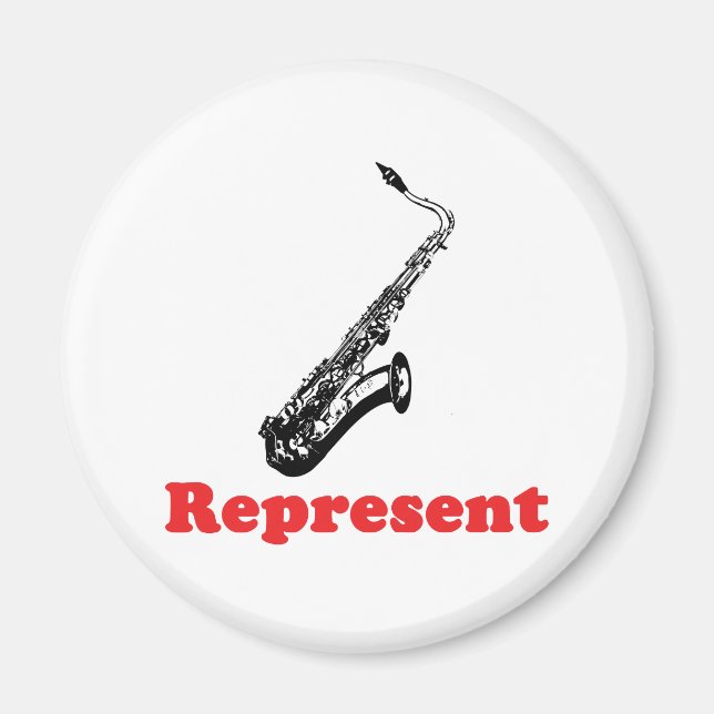 Saxophon Repräsentant Magnet (Vorne)