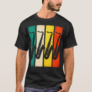 Saxophon - Retro-Jazzband T-Shirt