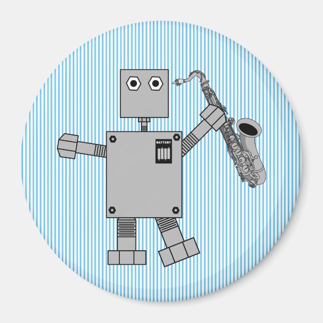 Saxophon Robot Magnet (Vorne)
