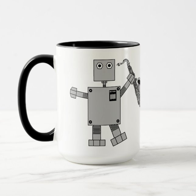 Saxophon Robot Tasse (Links)