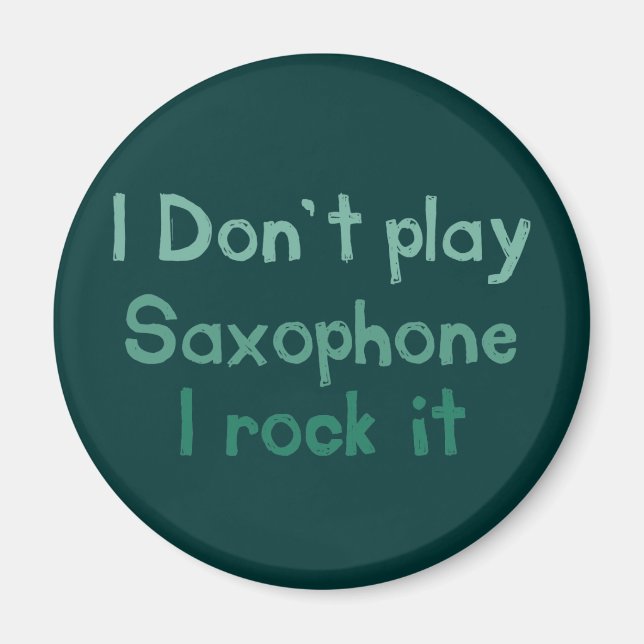 Saxophon Rock It Magnet (Vorne)