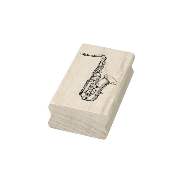 Saxophon Rubber Art Briefmarke Gummistempel (Stempel)