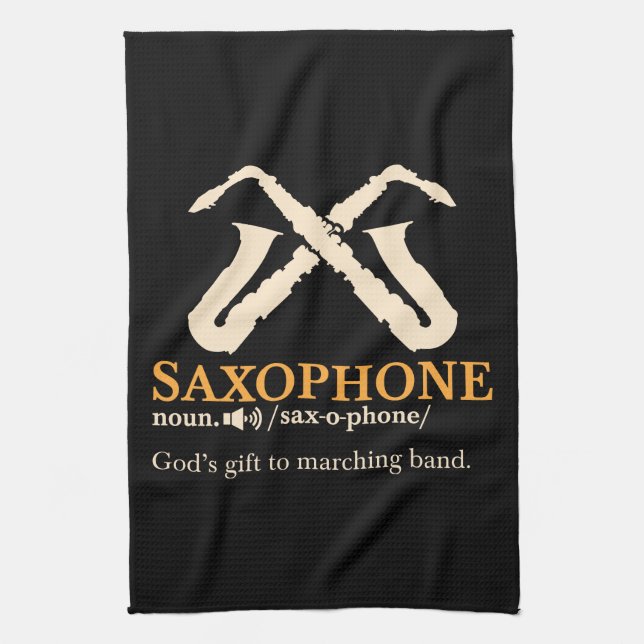 Saxophon - Saxophon - Definition Geschirrtuch (Vertikal)
