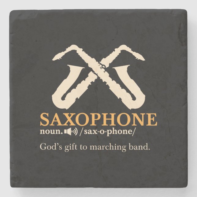 Saxophon - Saxophon - Definition Steinuntersetzer (Vorderseite)