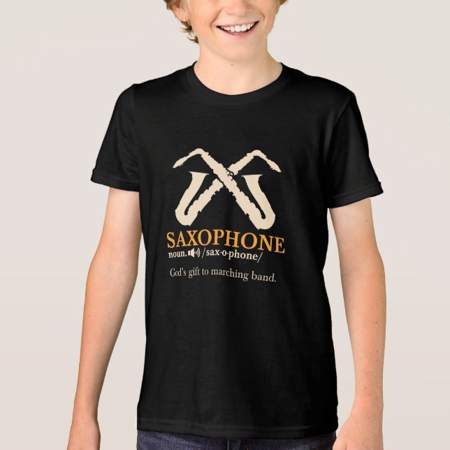 Saxophon - Saxophon - Definition Tri-Blend Shirt (Vorderseite)