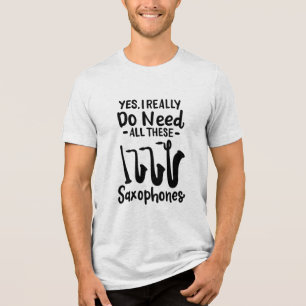 Saxophon - Saxophon - Typen Tri-Blend Shirt