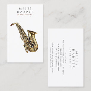 Saxophon Saxophonist Musikerlehrer Visitenkarte