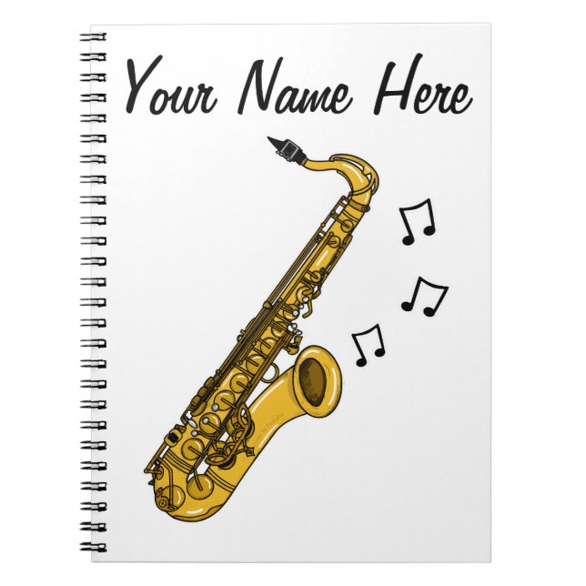 Saxophon Saxophonist Musiklehrer Custom Gift Notizblock (Vorderseite)