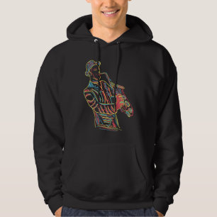 Saxophon Saxophonspieler und Musiker Hoodie